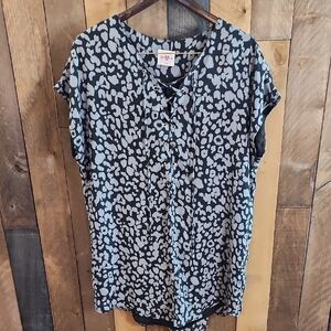 Buddy Love Oversized Tunic Mini Gray Black Dress Size L